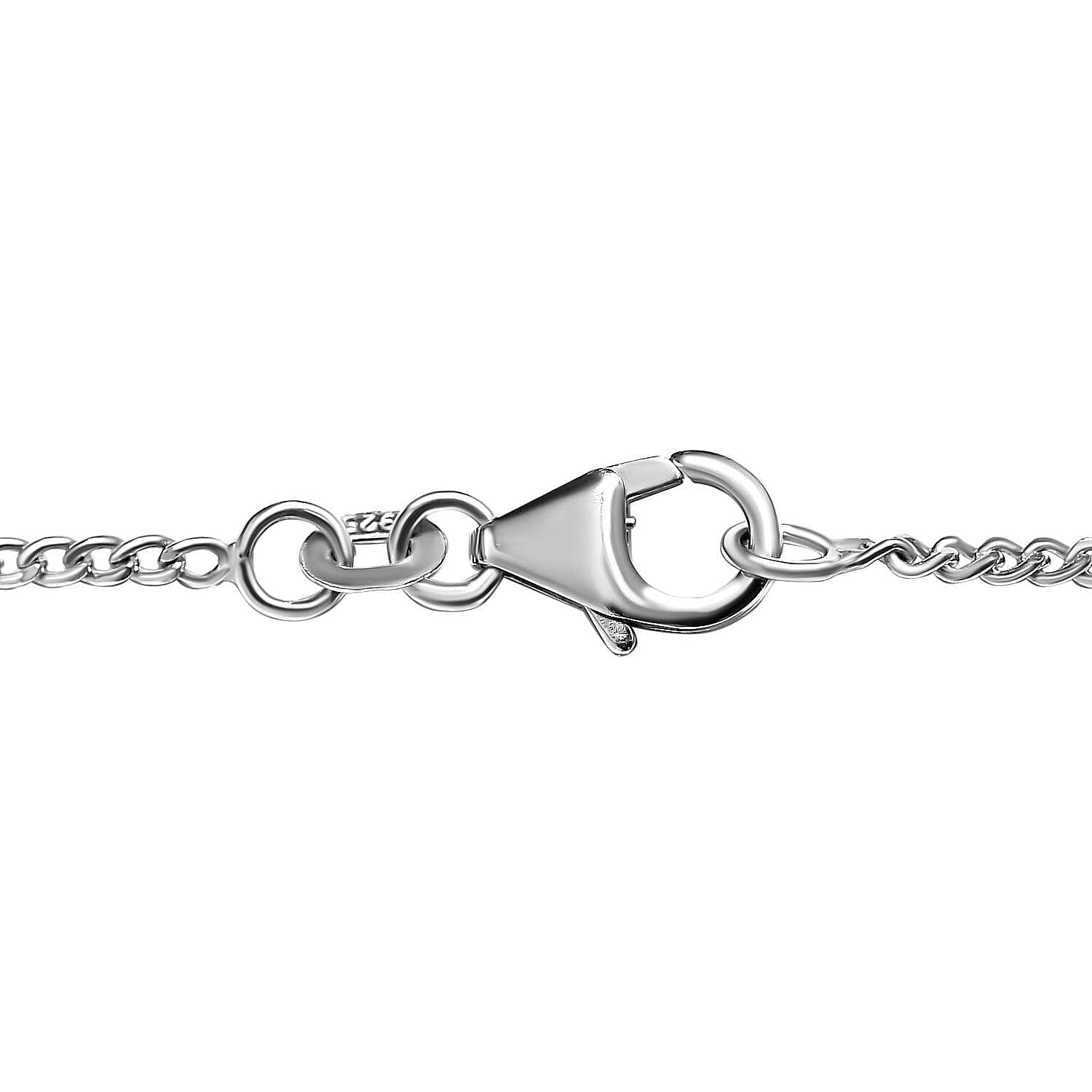 Blue Topaz & Natural Zircon Halo Pendant with Chain (Size 20) in Platinum Overlay Sterling Silver 26.02 Ct, Silver Wt. 12.81 Gms