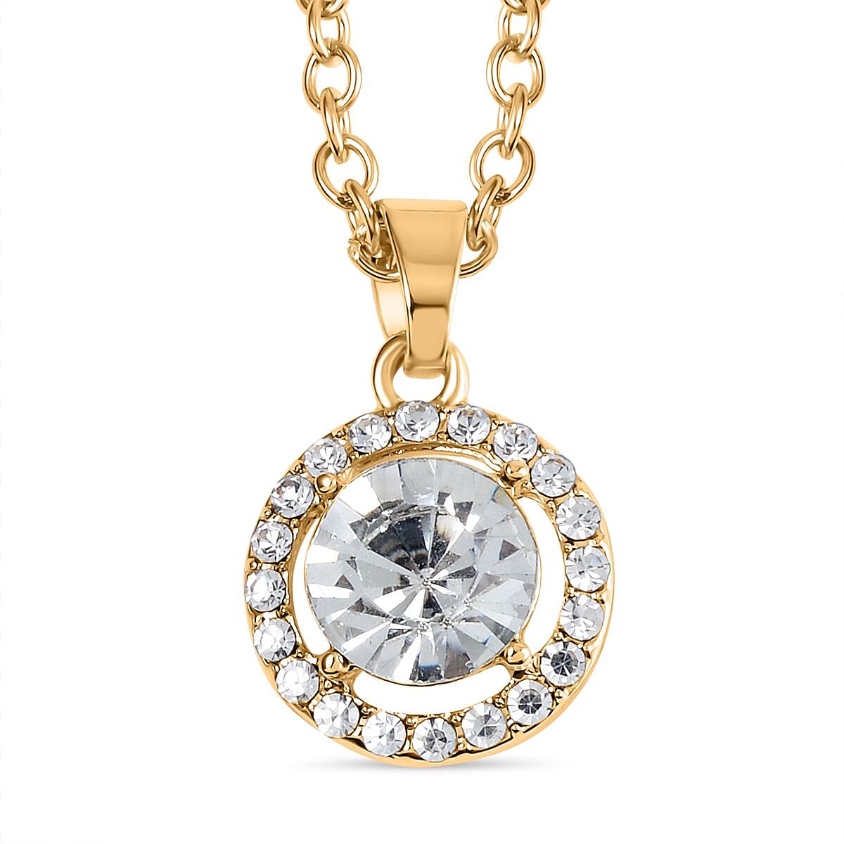 Christmas Gift -3 Piece Set - White Crystal Necklace, Bracelet and Earrings with Jewellery Box