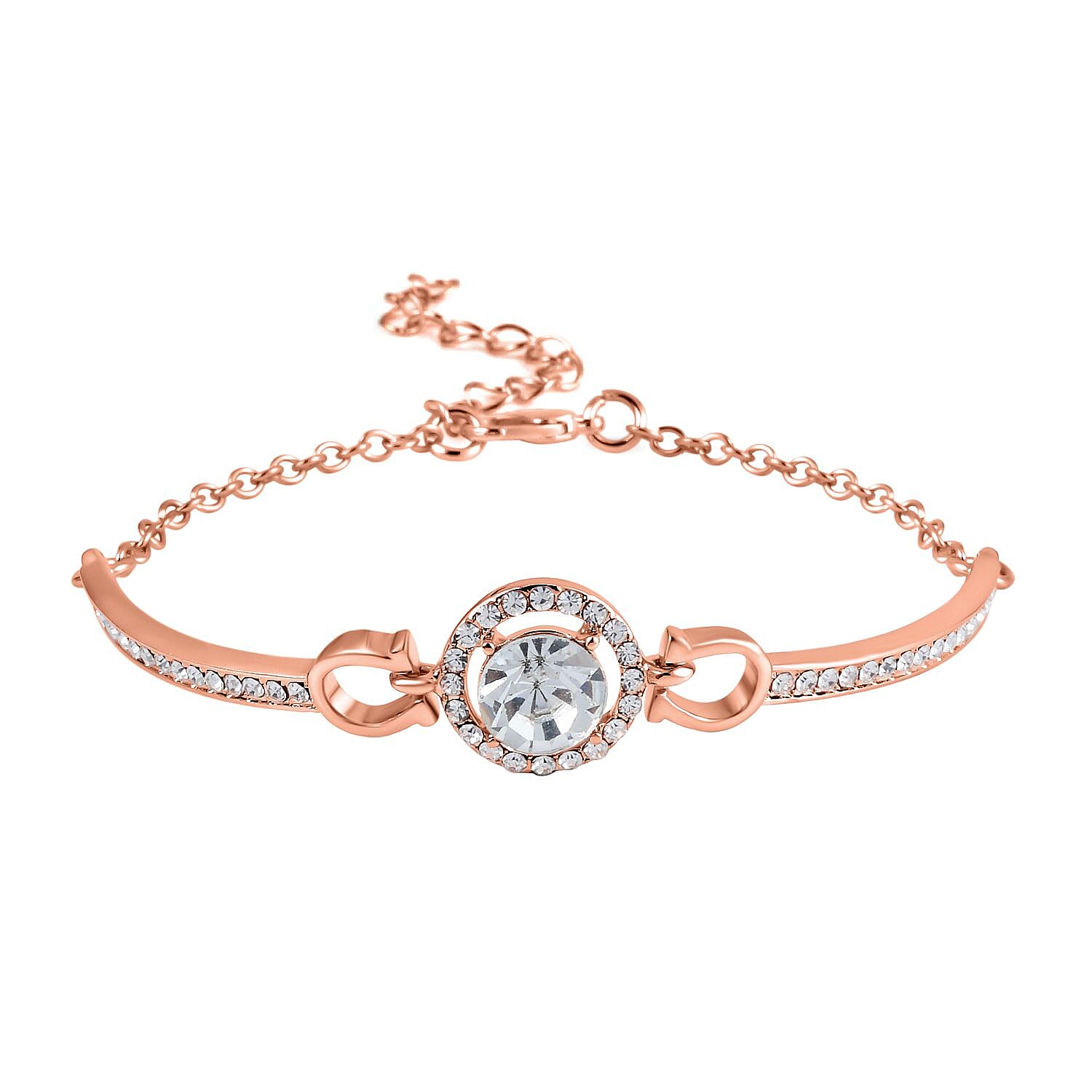 Christmas Gift -3 Piece Set - White Crystal Necklace, Bracelet and Earrings with Jewellery Box