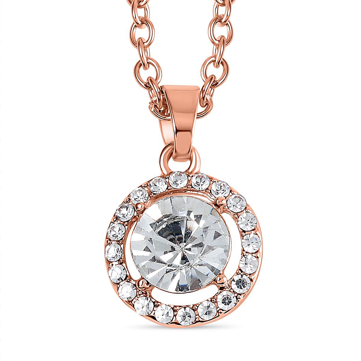 Christmas Gift -3 Piece Set - White Crystal Necklace, Bracelet and Earrings with Jewellery Box