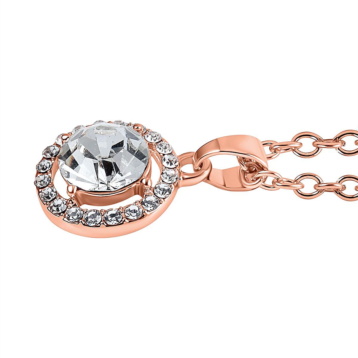 Christmas Gift -3 Piece Set - White Crystal Necklace, Bracelet and Earrings with Jewellery Box