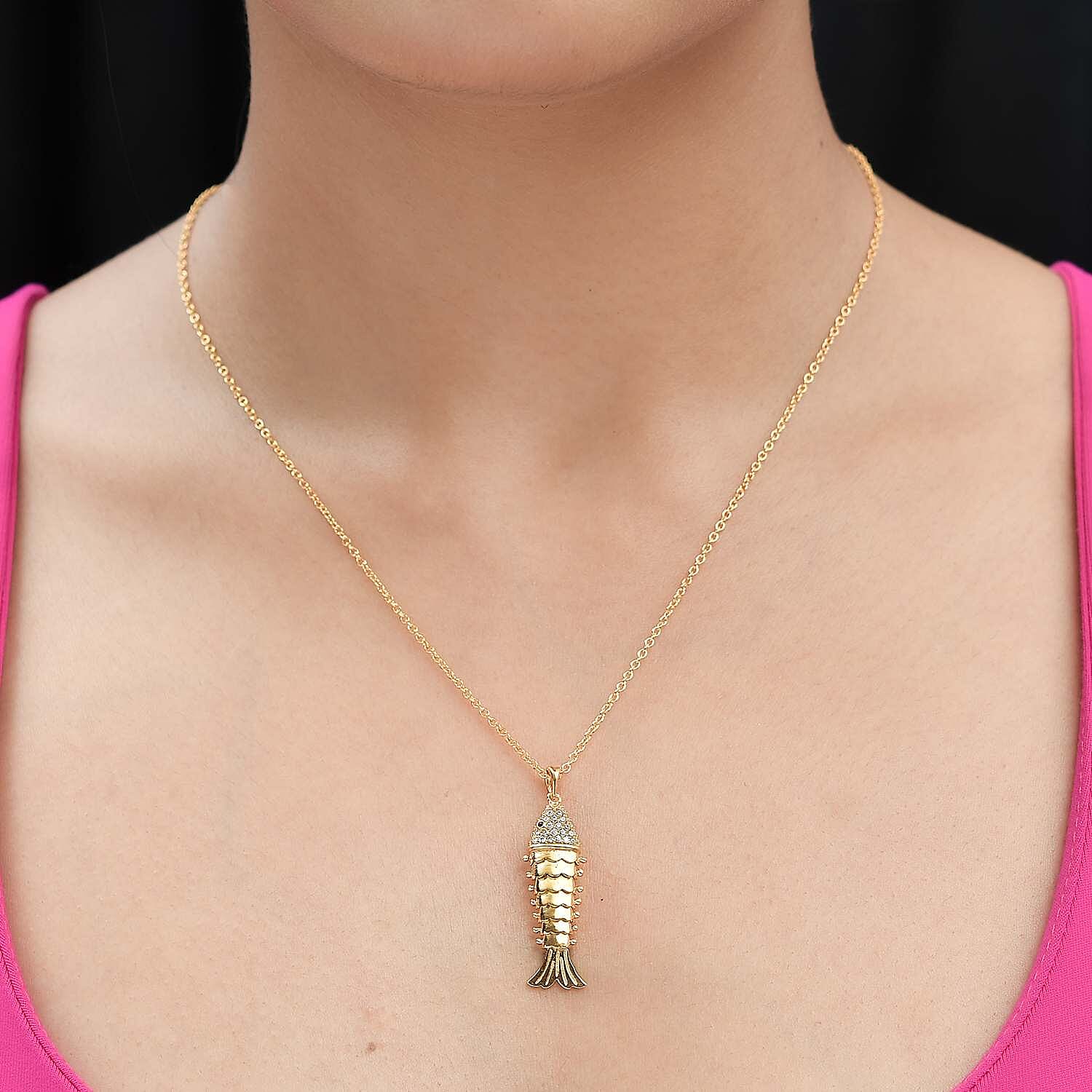 Vicenza Closeout - Pendant in Gold Overlay Sterling Silver with Free Chain (Size 20)