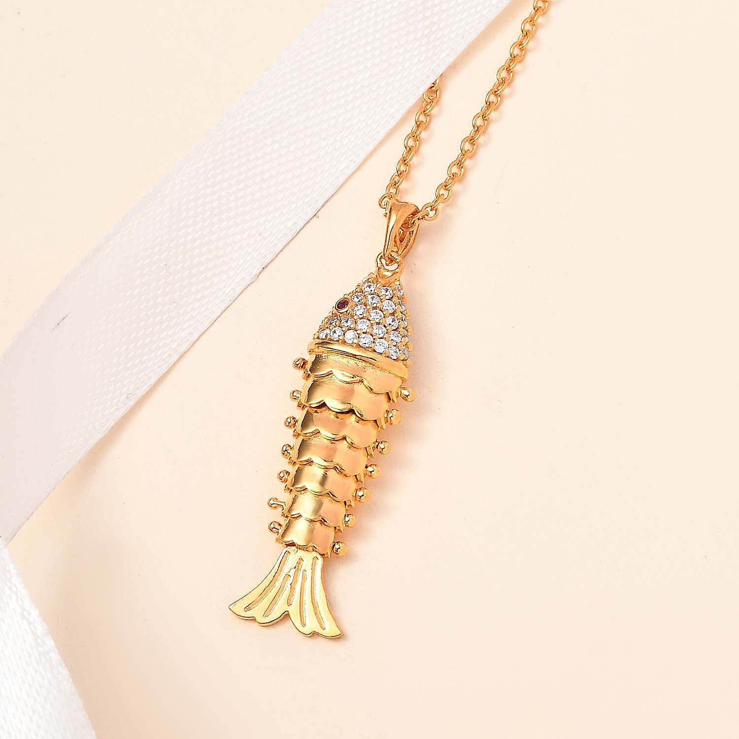 Vicenza Closeout - Pendant in Gold Overlay Sterling Silver with Free Chain (Size 20)