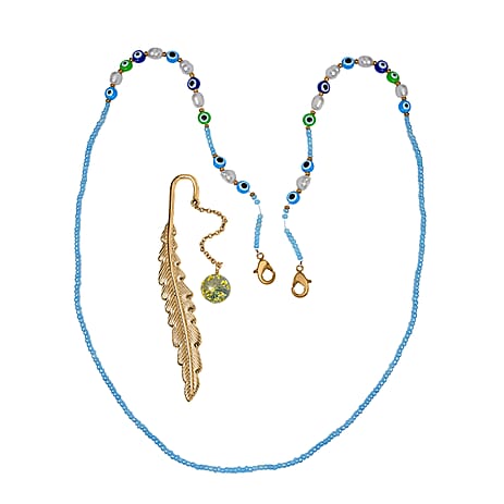Close Out Deal- Set of 2 - Fresh Water Pearl and Murano Glass Necklace and Bookmark