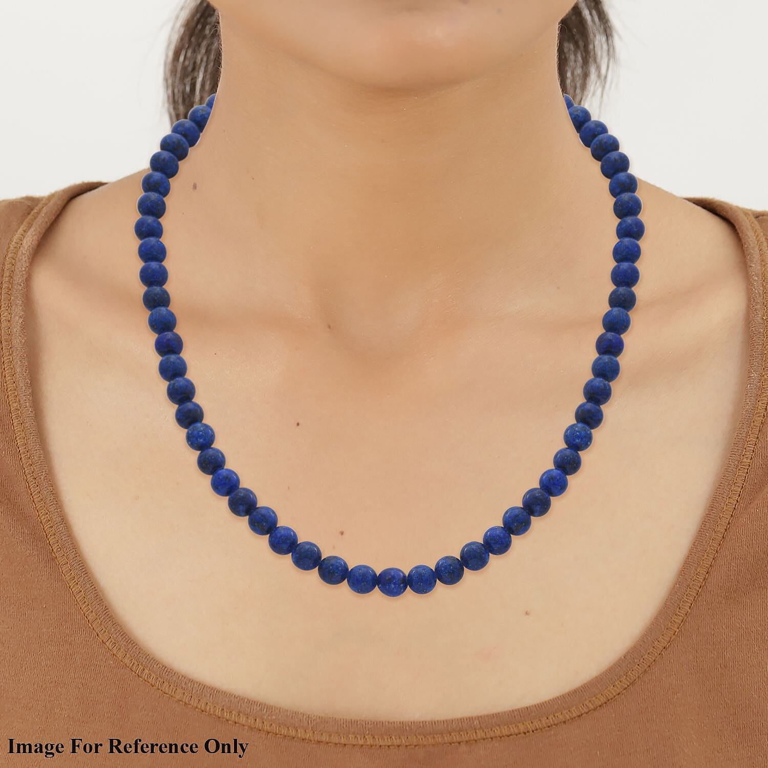 Set of 2 - Finest of Badakhshan Lapis Lazuli Beads Necklace and Bracelet in Sterling Silver 300 Carats