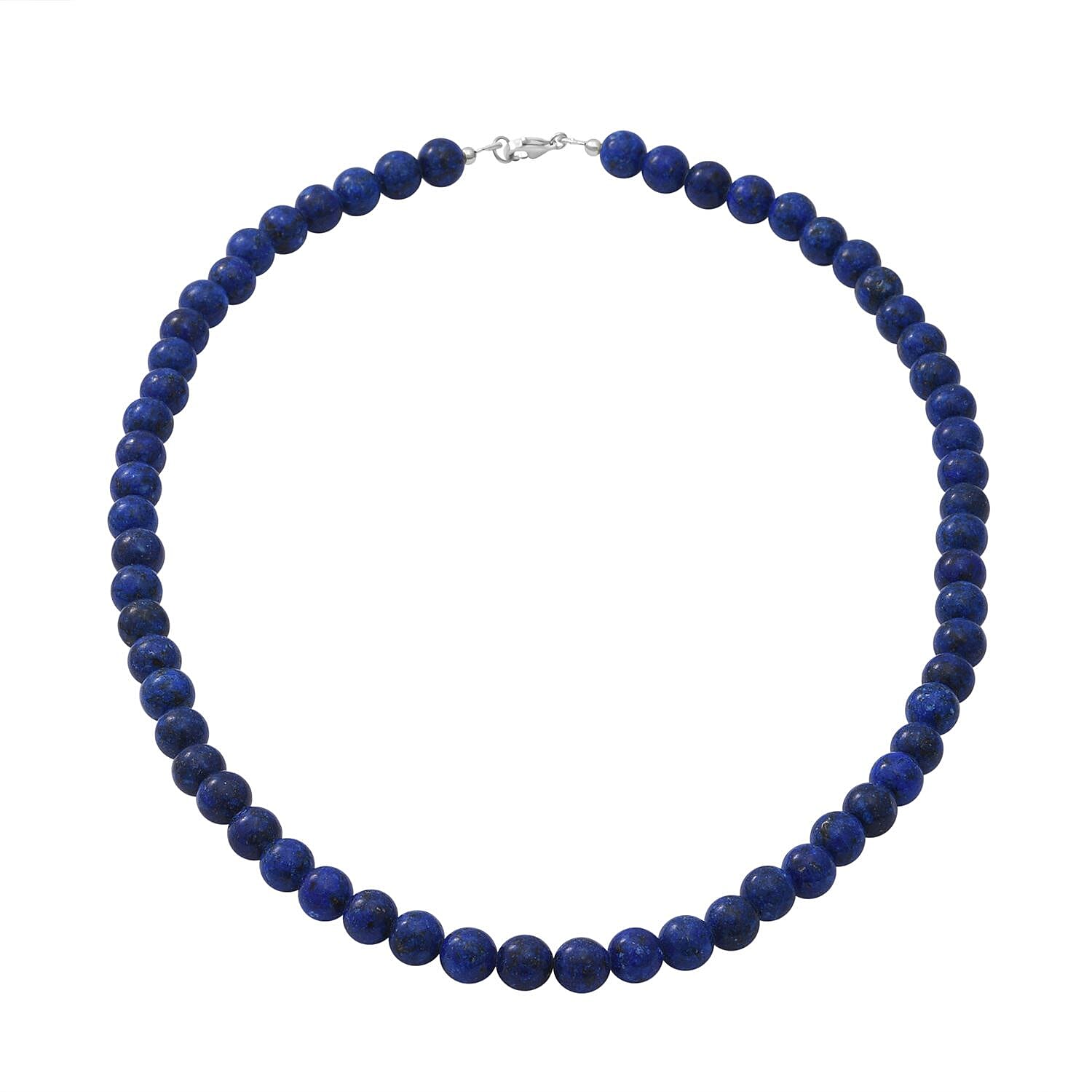 Set of 2 - Finest of Badakhshan Lapis Lazuli Beads Necklace and Bracelet in Sterling Silver 300 Carats