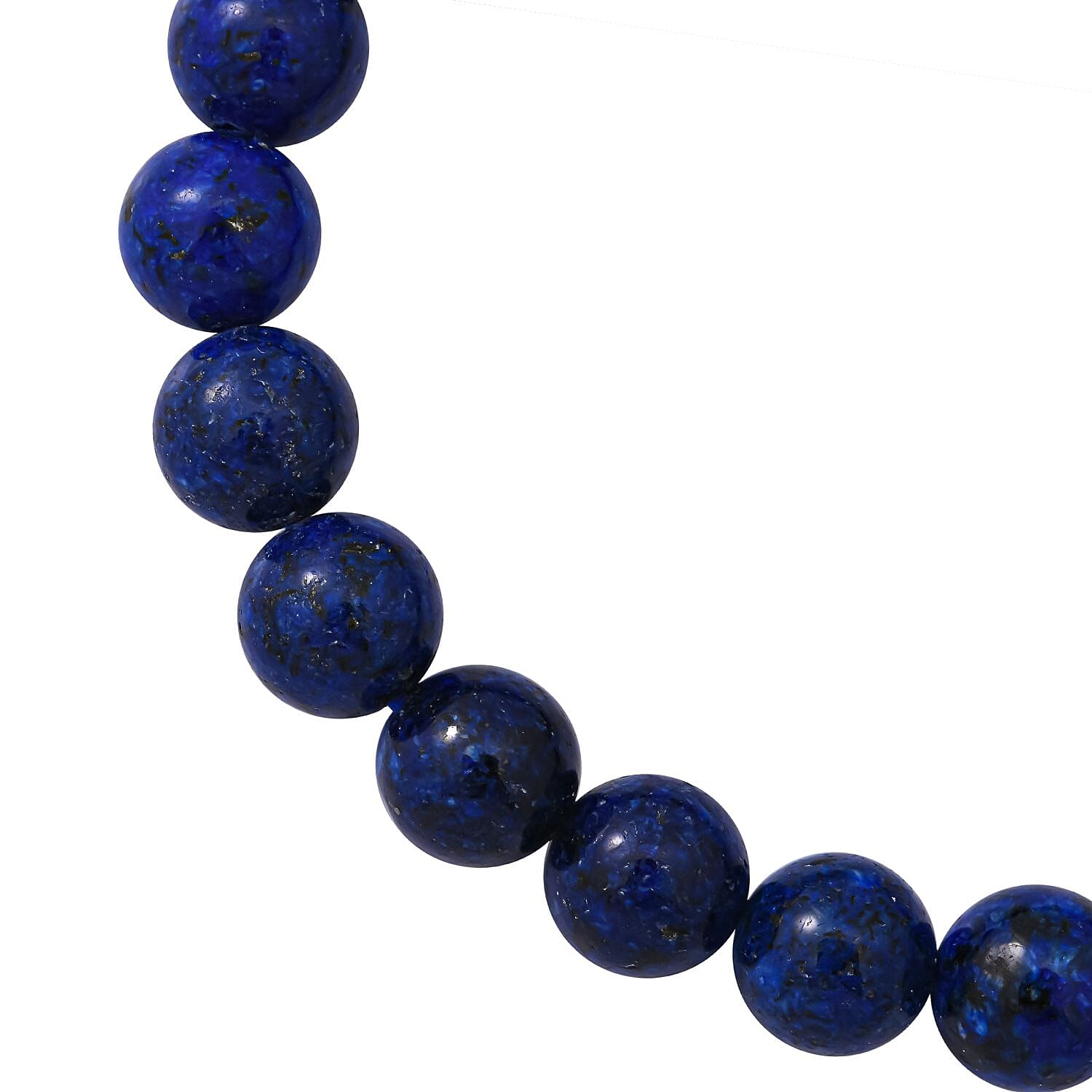 Set of 2 - Finest of Badakhshan Lapis Lazuli Beads Necklace and Bracelet in Sterling Silver 300 Carats