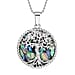 Abalone Shell Pendant with Chain 2.00ct 2.000 Ct.