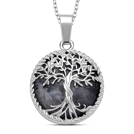 Labradorite Tree of Life Pendant with Chain (Size 20)