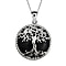 Yellow Tigers Eye Tree of Life Pendant with Chain (Size 20)