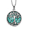Abalone Shell Pendant with Chain 2.00ct 2.000 Ct.