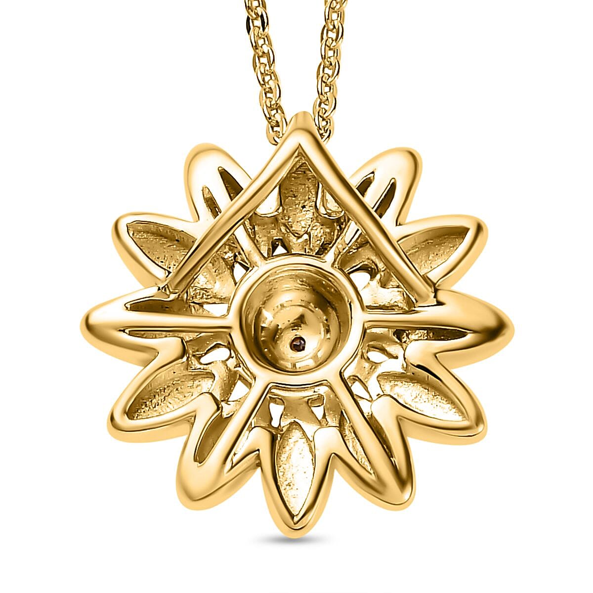 White Diamond Pendant with Chain (Size 20)  Sterling Silver  0.010  Ct.