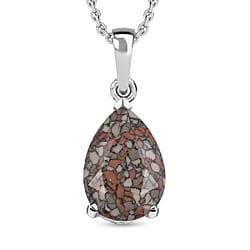 Vintage Rose Finest Austrian Crystal Platinum Overlay Sterling Silver Solitaire Pendant with Chain (Size 20).