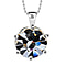Finest Austrian Crystal Pendant (Size 20) in Platinum Overlay Sterling Silver