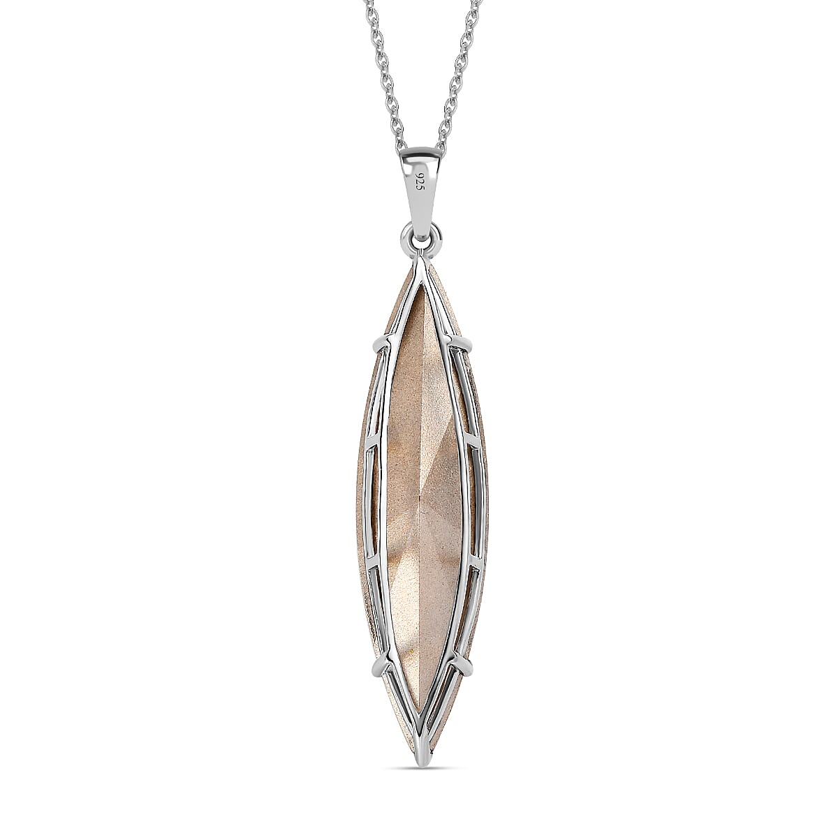 Aurore Boreale Finest Austrian Crystal Pendant with Chain (Size 20) in Platinum Overlay Sterling Silver