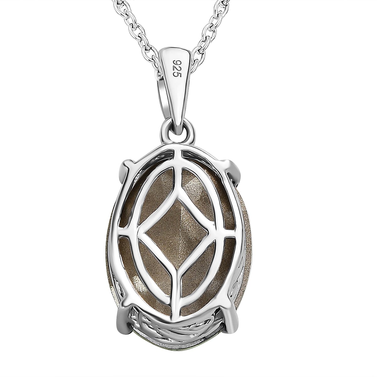  Peridot Finest Crystal Pendant with Chain (Size 20) in Platinum Overlay Sterling Silver 10.600 Ct.