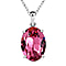 Sapphire Finest Crystal Pendant with Chain (Size 20) in Platinum Overlay Sterling Silver  10.600  Ct.