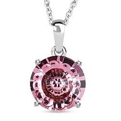 Erinite Finest Austrian Crystal Platinum Overlay Sterling Silver Pendant with Stainless Steel Chain (Size 20)