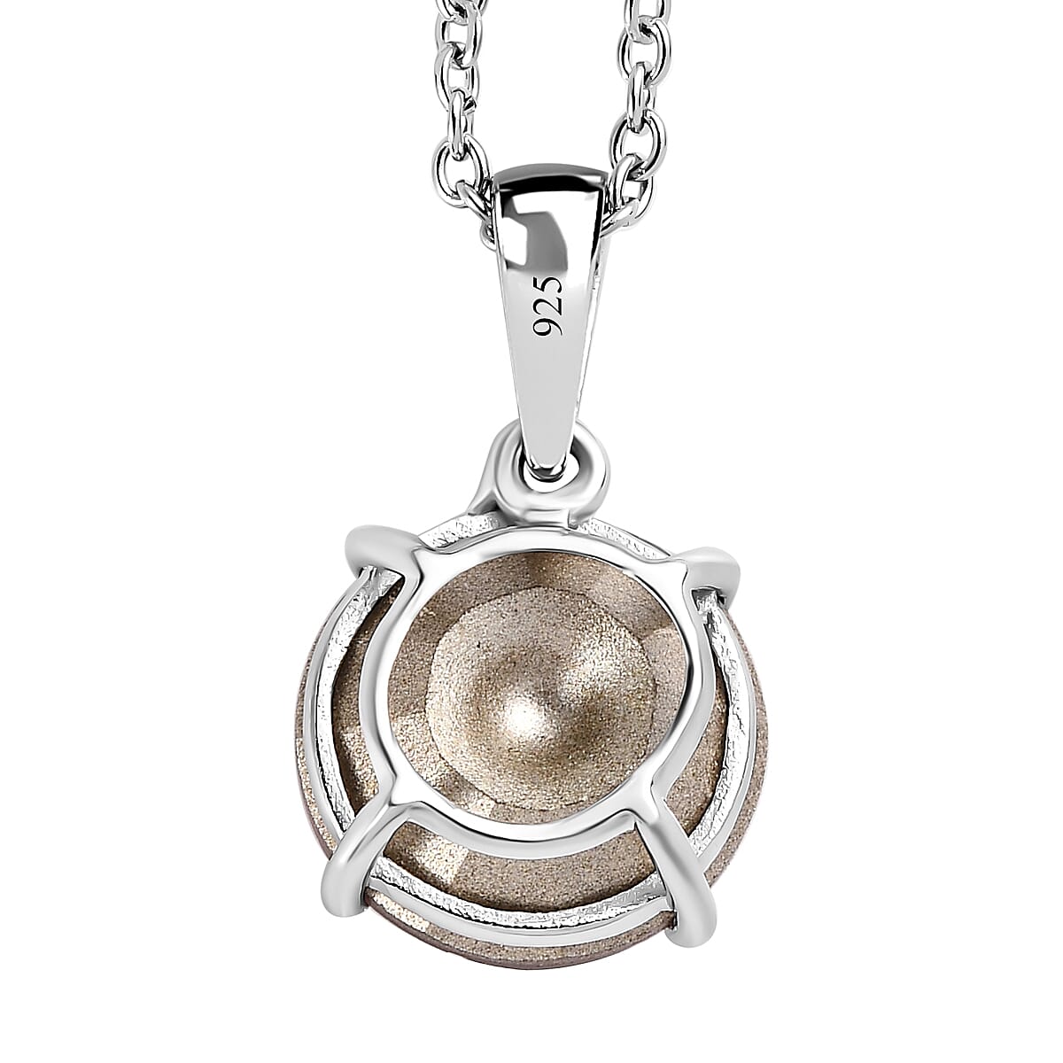 Antique Pink Finest Austrian Crystal Platinum Overlay Sterling Silver Pendant with Stainless Steel Chain (Size 20)