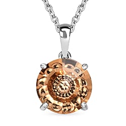 Erinite Finest Austrian Crystal Platinum Overlay Sterling Silver Pendant with Stainless Steel Chain (Size 20)