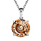 Light Siam Finest Austrian Crystal Platinum Overlay Sterling Silver Pendant with Stainless Steel Chain (Size 20)