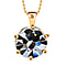 Finest Austrian Crystal Pendant with Stainless Steel Chain (Size 20) in Platinum Overlay and 18K Vermeil Yellow Gold Plated Sterling Silver