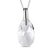 Jet Finest Austrian Crystal Solitaire Pendant with Chain (Size 20) in Platinum Overlay Sterling Silver