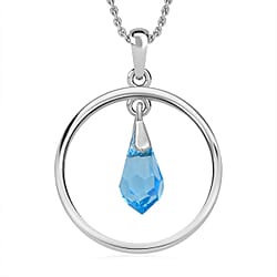 Erinite Finest Crystal Pendant with Chain (Size 20) in Platinum Overlay Sterling Silver  2.050  Ct.
