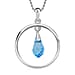 Golden Shadow Finest Crystal Pendant with Chain (Size 20) in Platinum Overlay Sterling Silver  2.050  Ct.