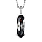 Silver Night Austrian Crystal Platinum Overlay Sterling Silver Solitaire Pendant with Chain (Size 20)