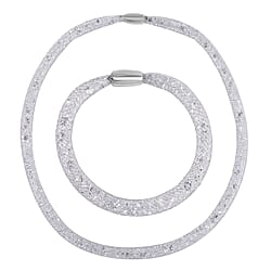 Designer Closeout- Star Light Collection Rainbow Austrian Crystal Necklace (Size 20) and Bracelet (Size 8)