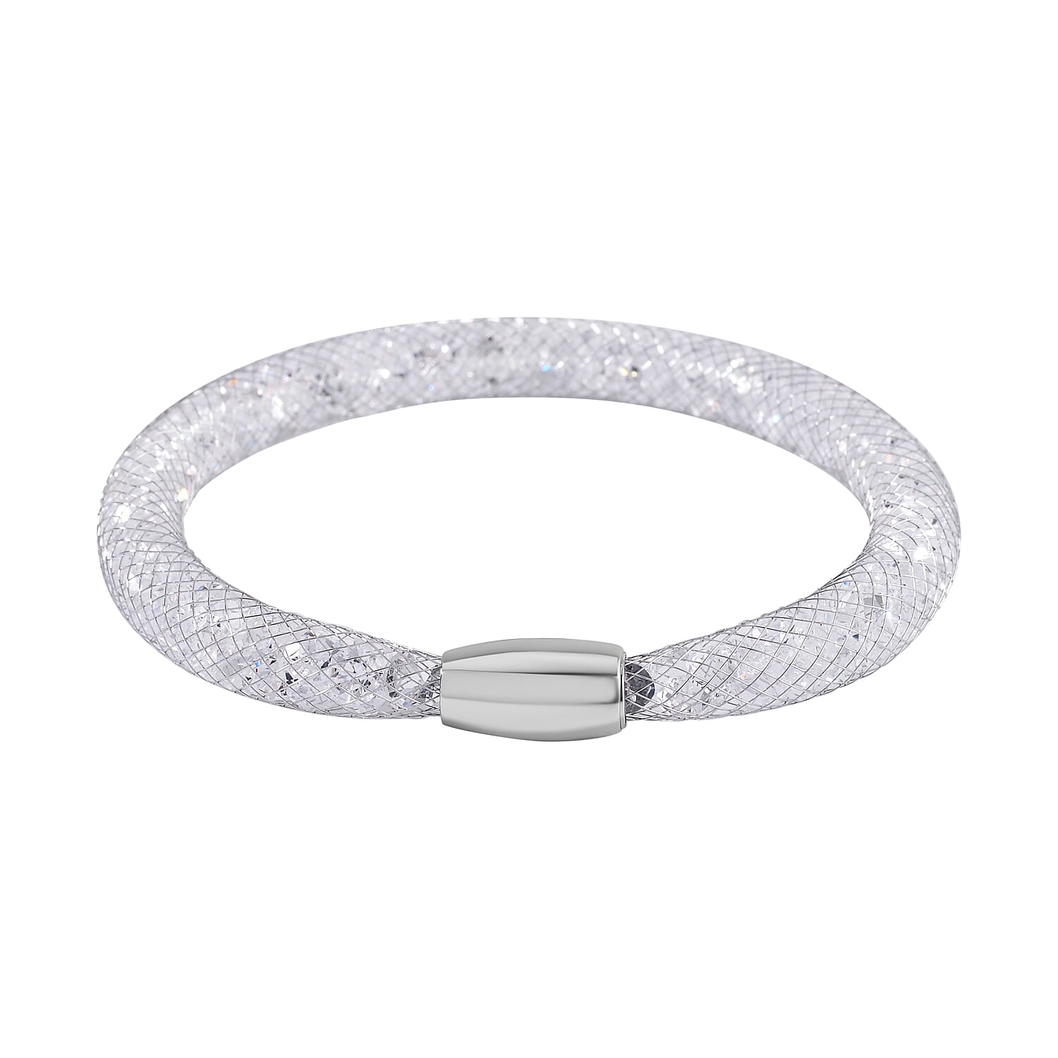 Designer Closeout- Star Light Collection White Austrian Crystal Necklace (Size 20) and Bracelet (Size 8)