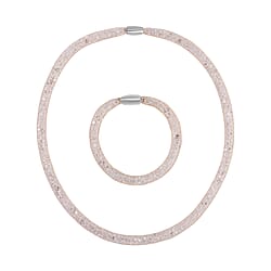 Designer Closeout- Star Light Collection Rainbow Austrian Crystal Necklace (Size 20) and Bracelet (Size 8)