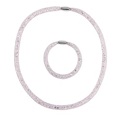 Designer Closeout- Star Light Collection Rainbow Austrian Crystal Necklace (Size 20) and Bracelet (Size 8)