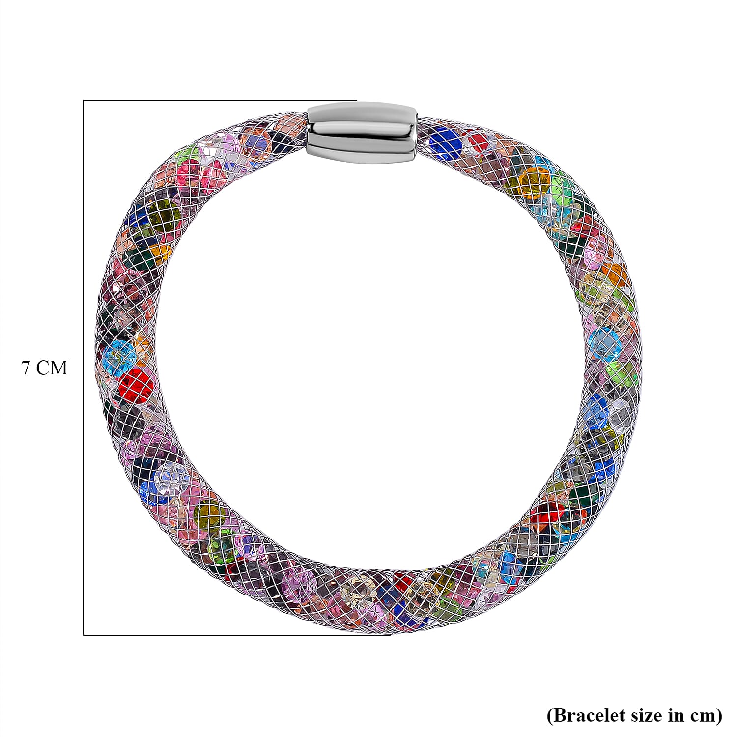 Designer Closeout- Star Light Collection Rainbow Austrian Crystal Necklace (Size 20) and Bracelet (Size 8)