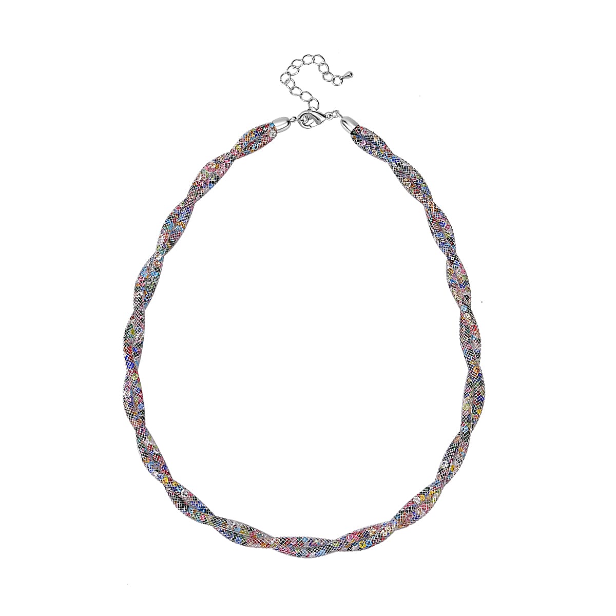 One Time Closeout - Multi Austrian Tuscan Crochet  Necklace and Earrings