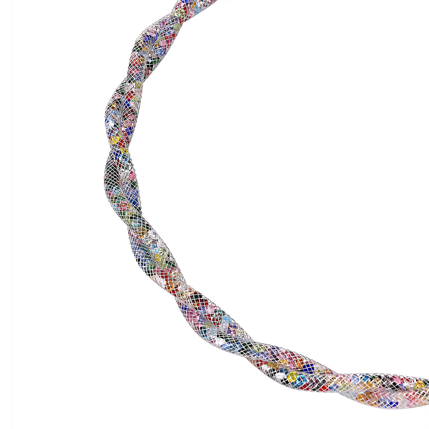 One Time Closeout - Multi Austrian Tuscan Crochet  Necklace and Earrings