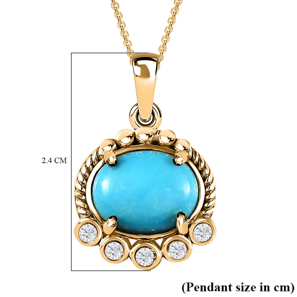 Turquoise and gold on sale pendant