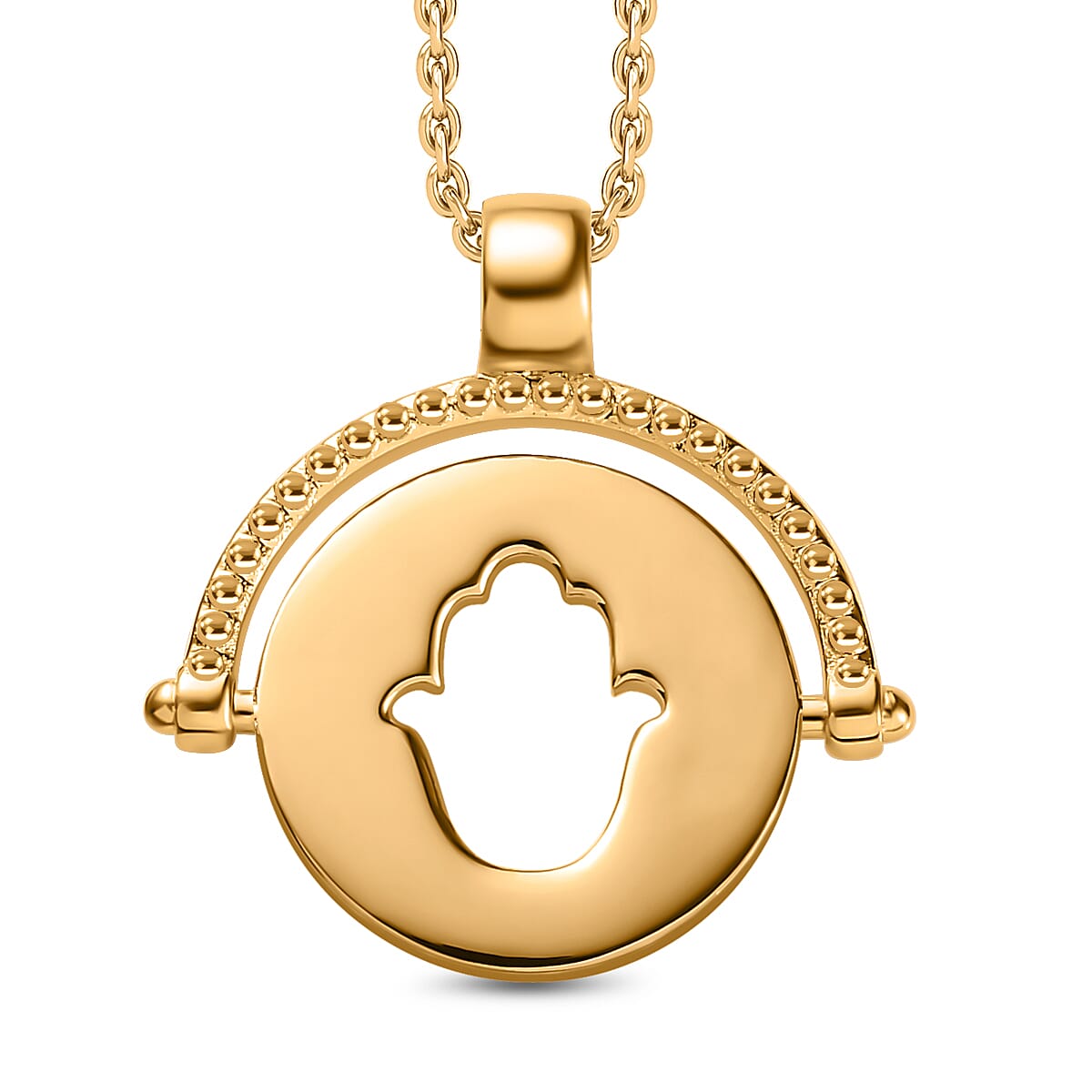 Rachel Galley - Pendant with Chain (Size 20) in 18K YG Vermeil Plated Sterling Silver, Silver Wt. 5.51 Gms