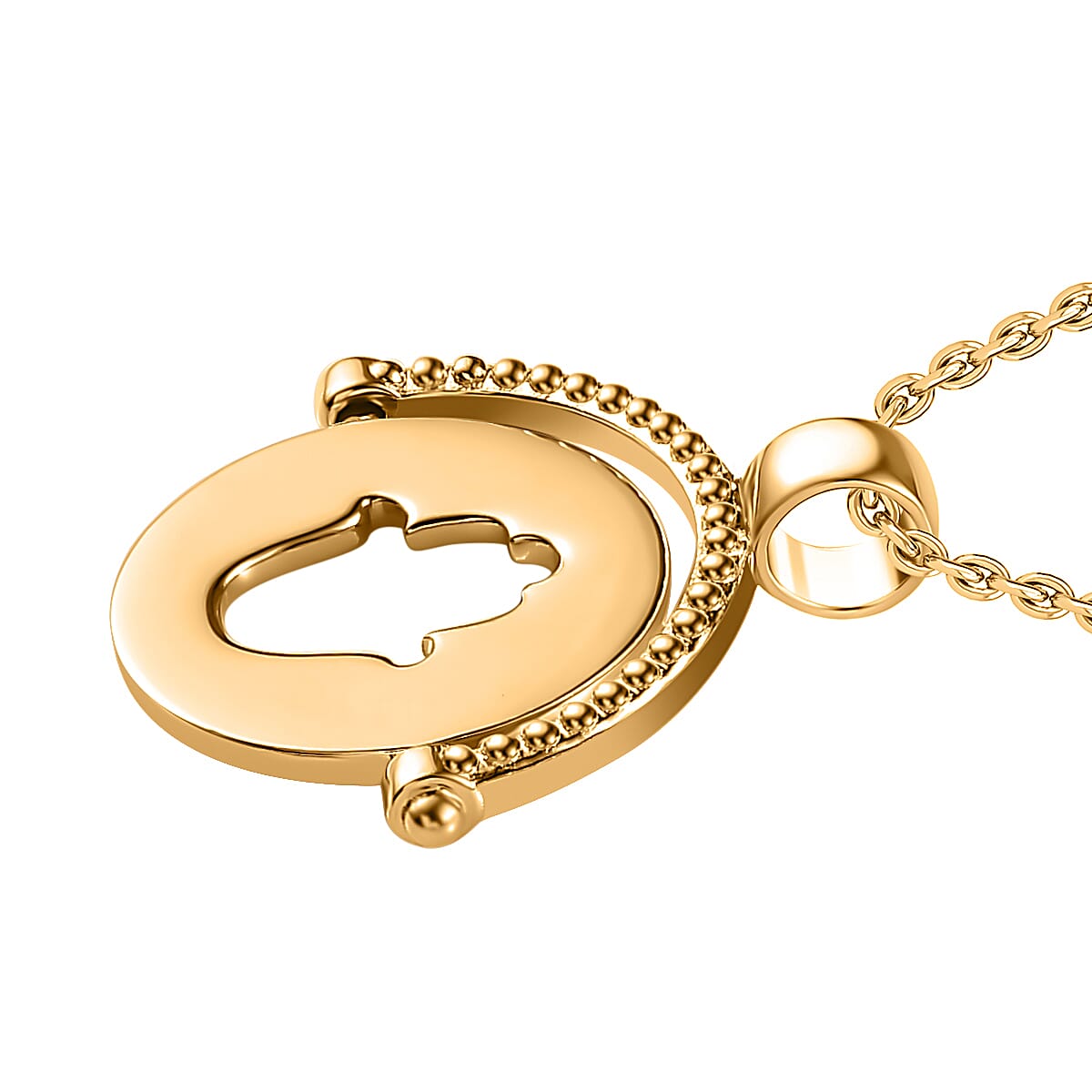Rachel Galley - Pendant with Chain (Size 20) in 18K YG Vermeil Plated Sterling Silver, Silver Wt. 5.51 Gms