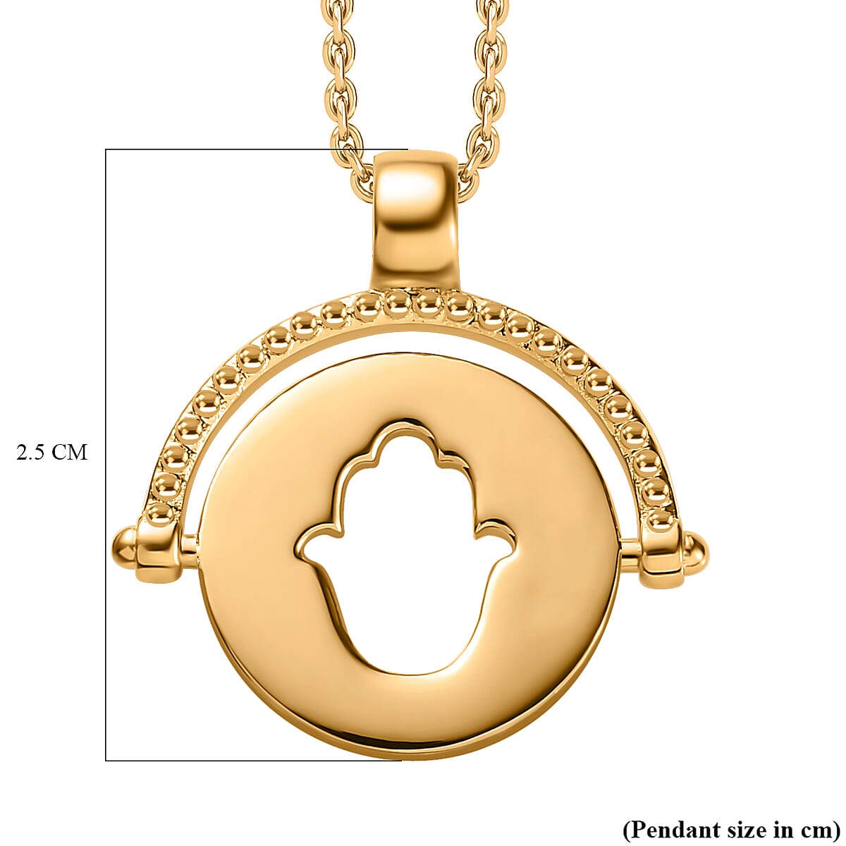 Rachel Galley - Pendant with Chain (Size 20) in 18K YG Vermeil Plated Sterling Silver, Silver Wt. 5.51 Gms
