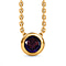 RACHEL GALLEY - Amethyst Solitaire Pendant with Chain (Size 20) in 18K Yellow Gold Vermeil Plated Sterling Silver