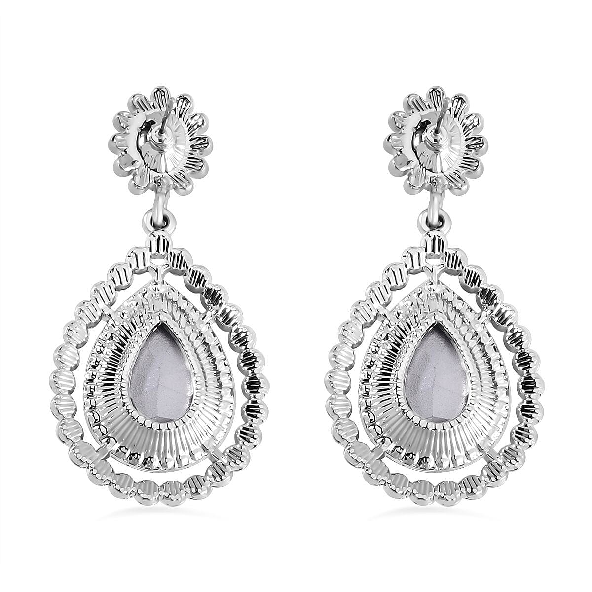 2 Piece Set - Blue & Multi Color Austrian Crystal Bracelet and Earrings