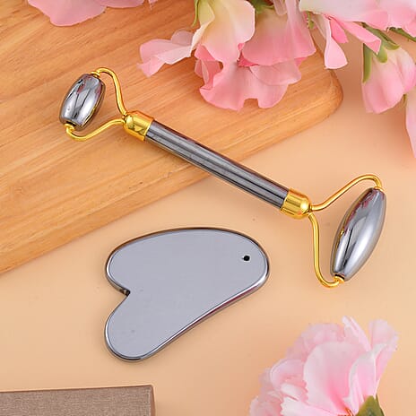 2 Piece Set -  Terahertz Facial Roller and Gua Sha 412.250  Ct.