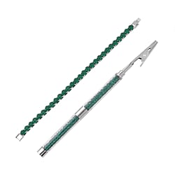 2 Piece Set - Simulated Mystic White Crystal Bracelet and Accessories Pure White Brass 140.000 Ct.