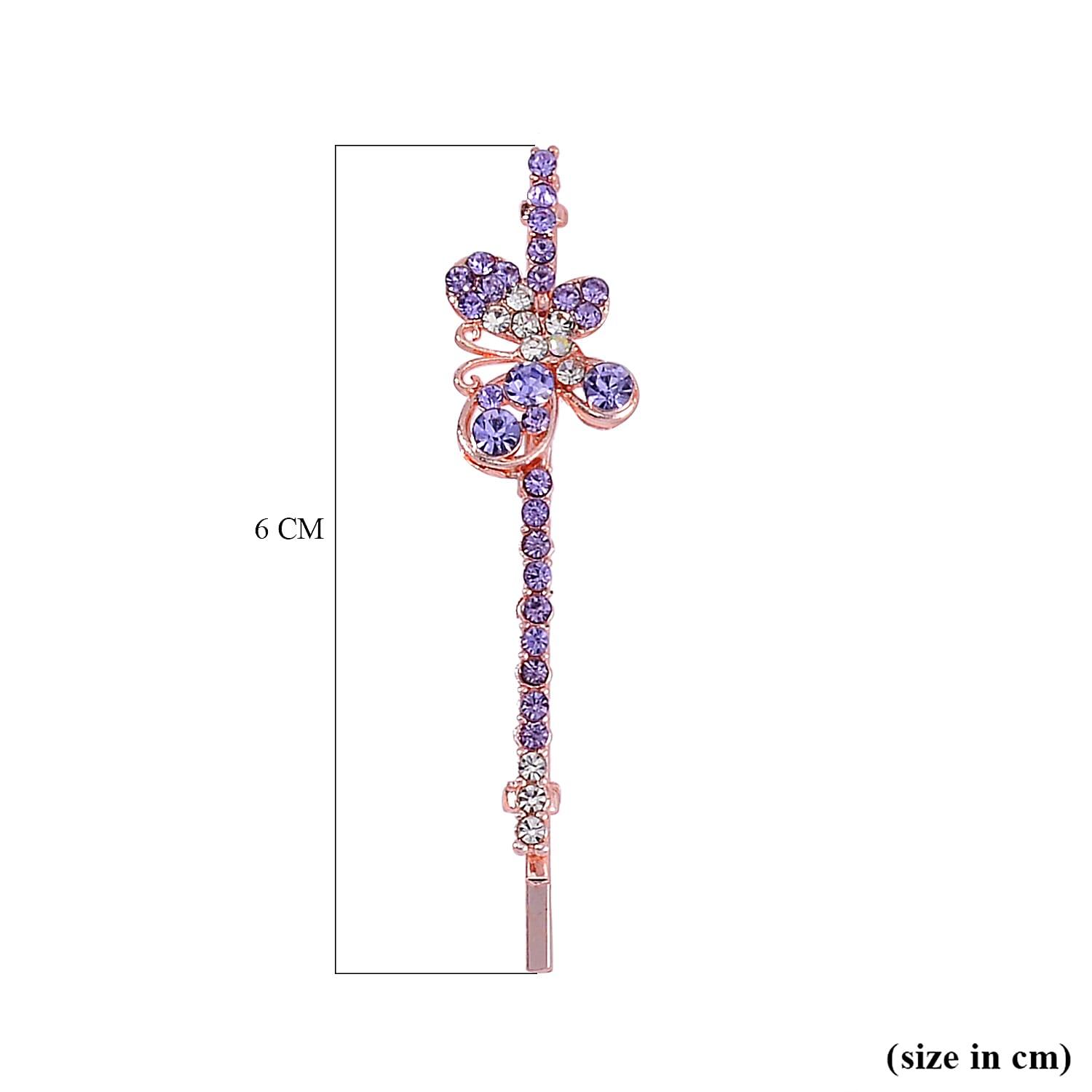 Set of 12 - Multi Austrian Crystal Floral Hair Clips