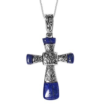 https://tjcuk.sirv.com/Products/42/3/4238083/2-Piece-Set-Lapis-Lazuli-Bracelet-and-Pendant-with-Chain-Size-20-130-2_4238083_1.jpg?w=342&h=342