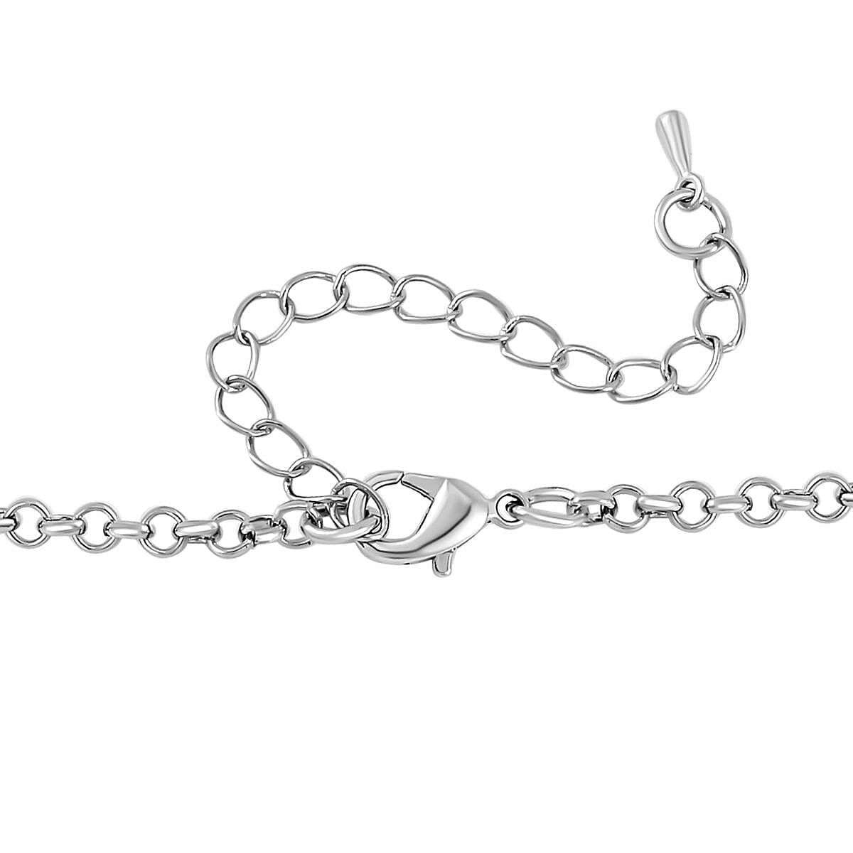 White Austrian Crystal Enamelled Easter Egg Pendant with Chain (Size 24)