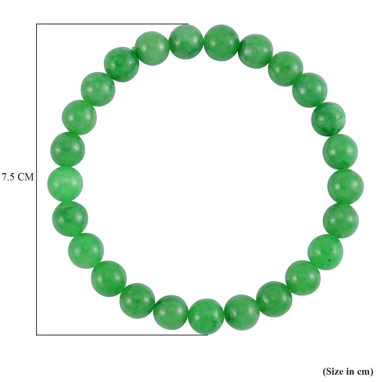 2 Piece Set - Rare Green Jade Ball Point Pen and Stretchable Bracelet (Size 6.5-7)