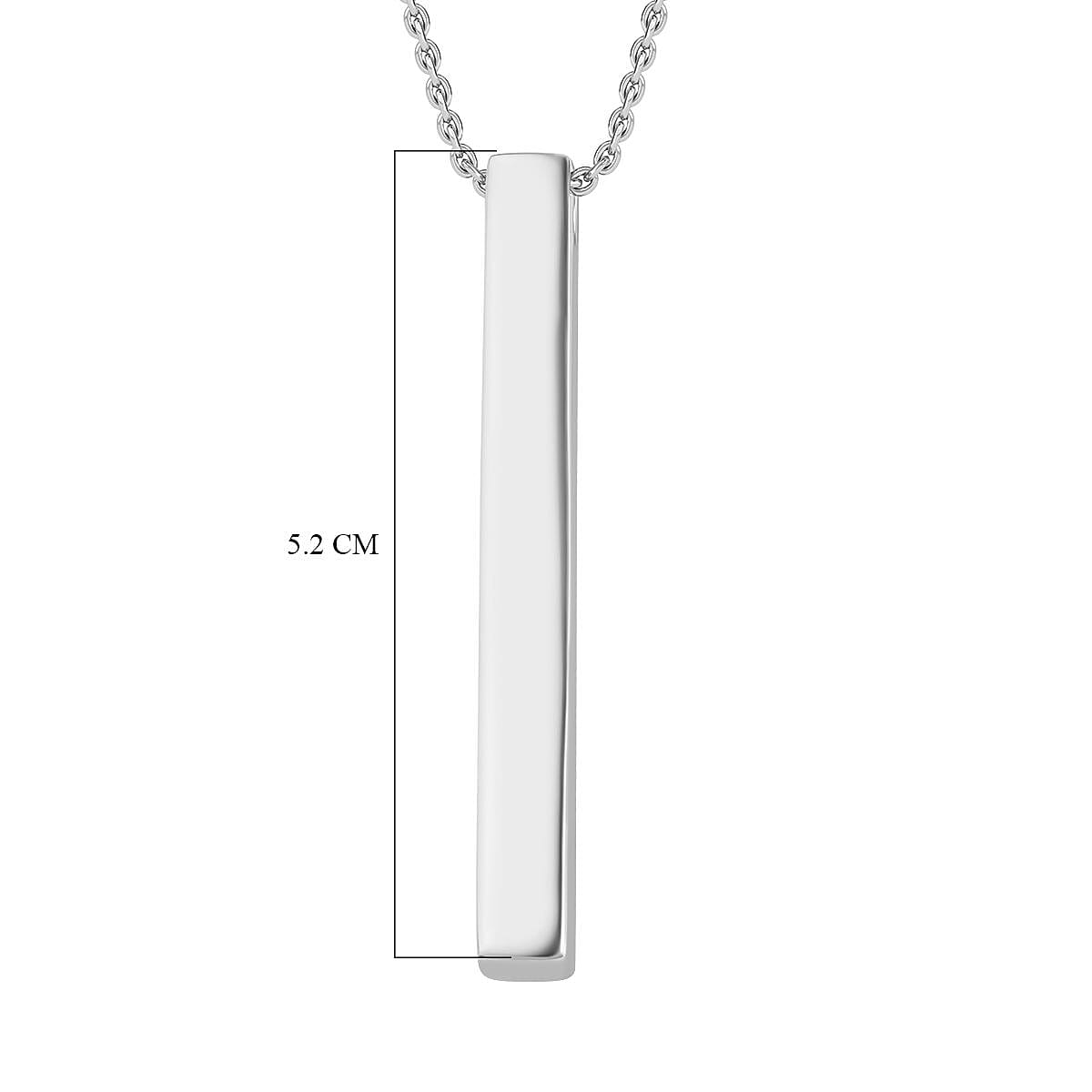 Pendant with Chain (Size 20) in Rhodium Overlay Sterling Silver  Wt. 13.36 Gms
